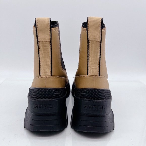 Sorel Brex Waterproof Platform Heel Chelsea Boot Bootie Tawny Buff / Black US 8 - Picture 6 of 11